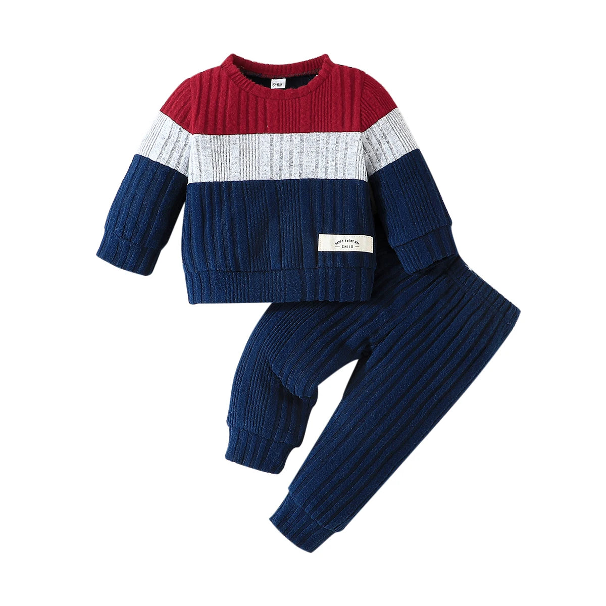 Long Sleeve Warm Winter Sweater Set 3-24M