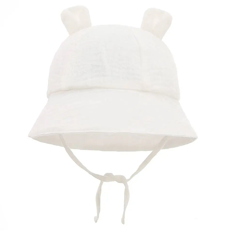 Soft Cotton Baby Bucket Hat with Ears