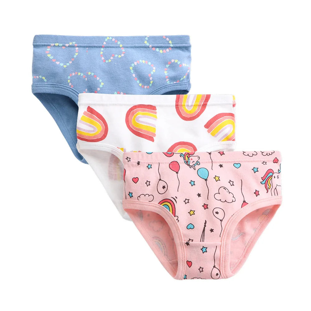 3-Piece Pack Girls' Cotton Panties