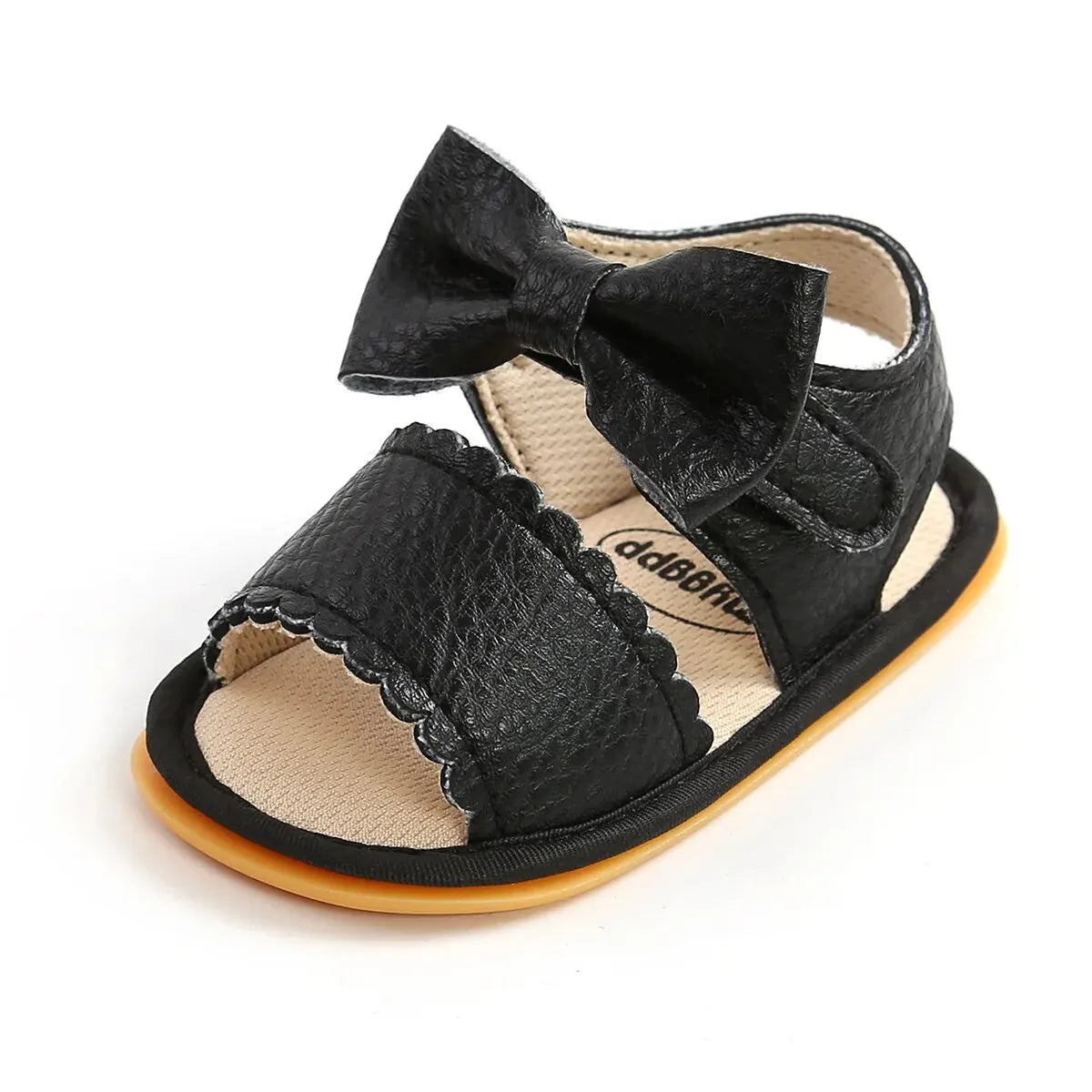 0-18M Girls' Bowknot Open Toe Leather Summer Sandals