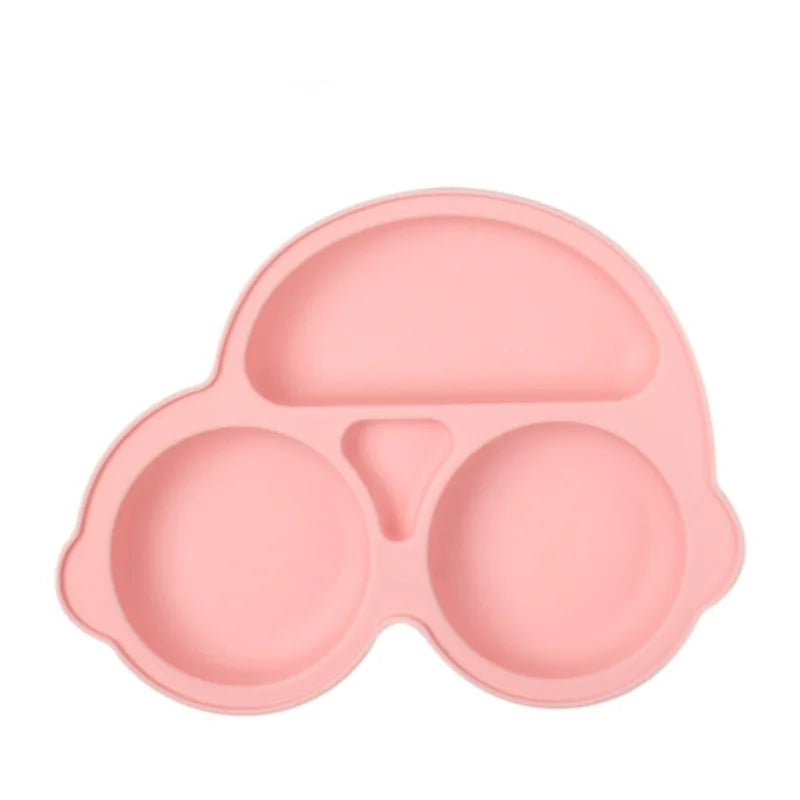 Baby Safe Silicone Dining Plate with Suction – Animal Shaped Bowl