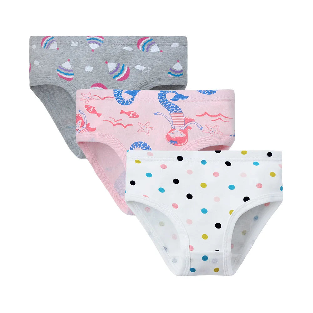 3-Piece Pack Girls' Cotton Panties