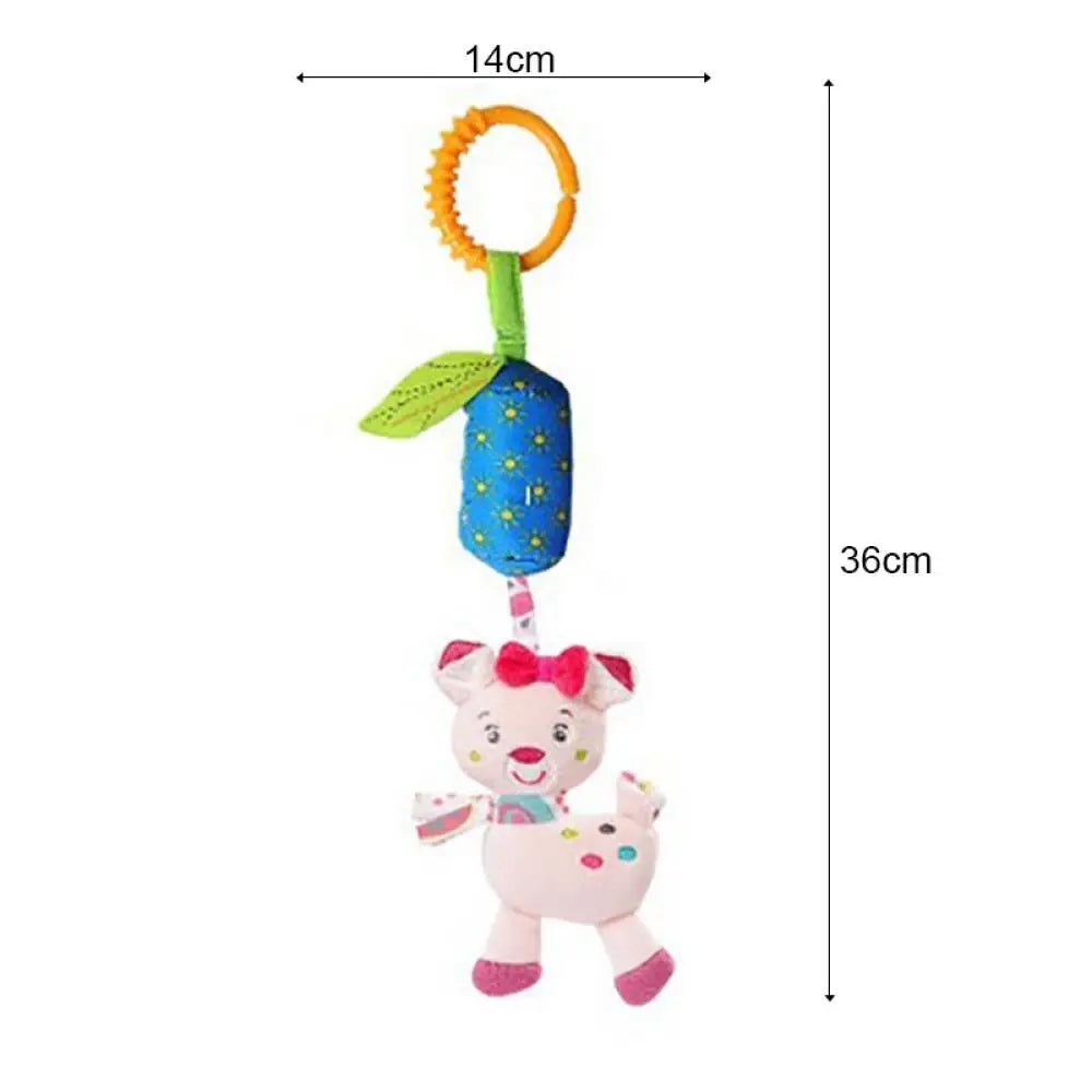 Plush Animal Hanging Rattle Toy