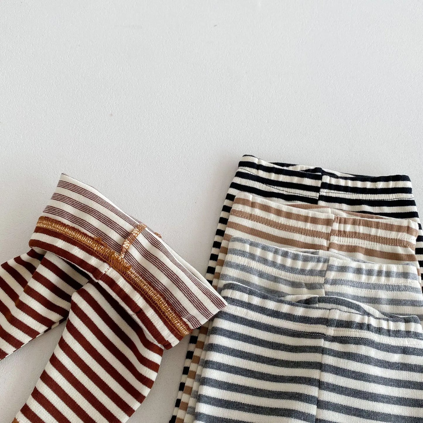 Newborn Striped Autumn Colored Bottoms