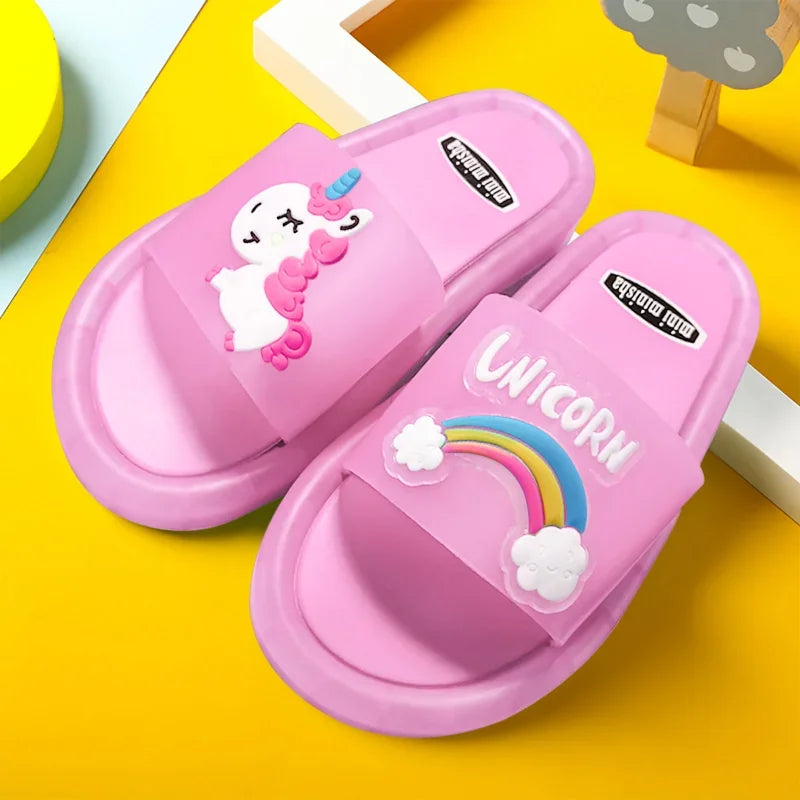 Toddler Girls Light Up Unicorn Slippers