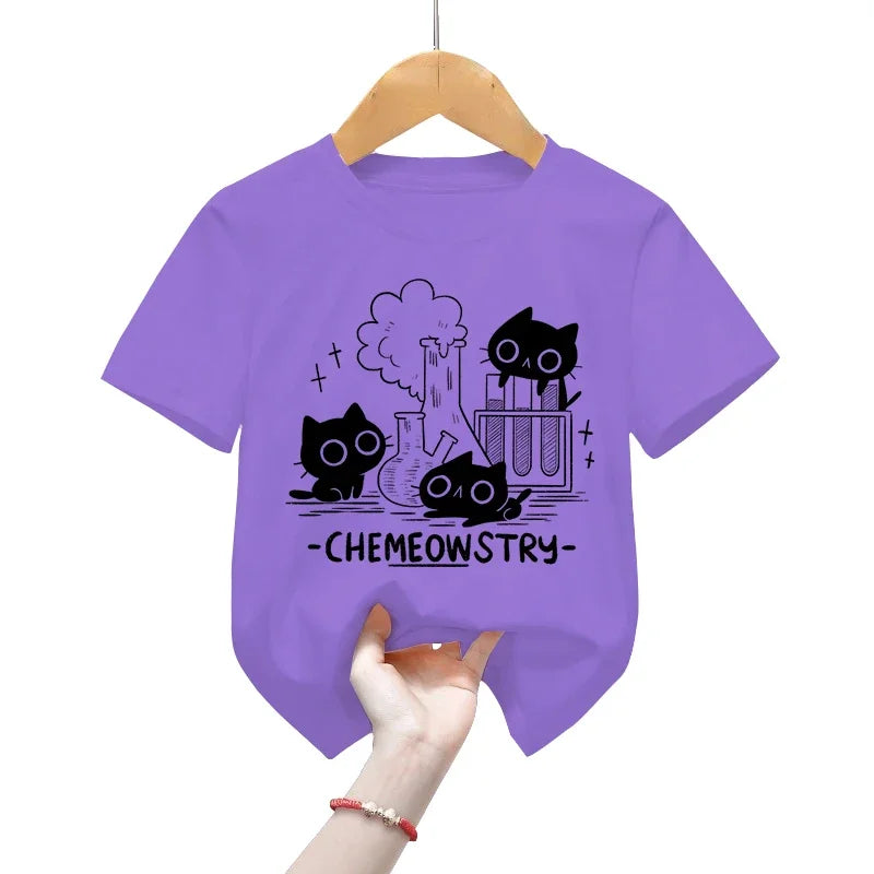 Chemeowstry Classic Children's T-Shirt – Cute Science Cat Tee