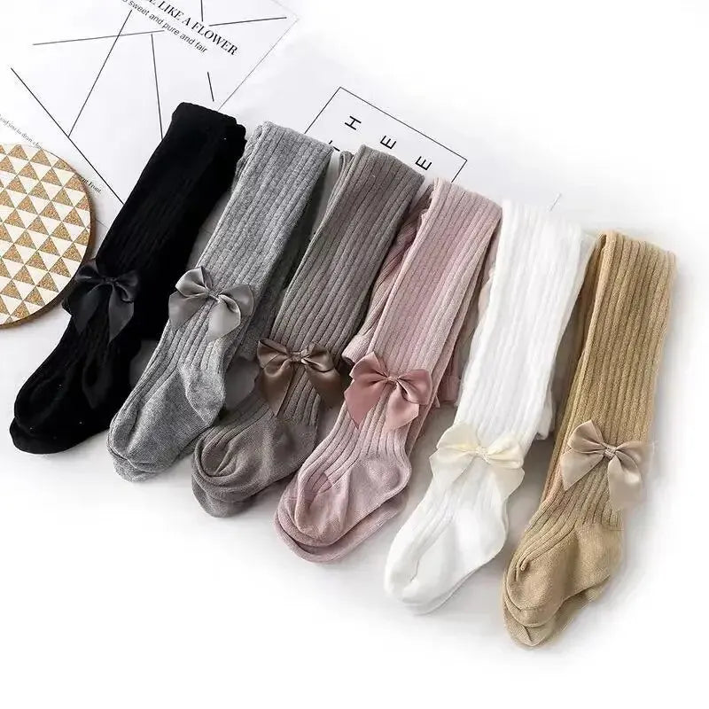 Girls Bowknot Thigh High Socks