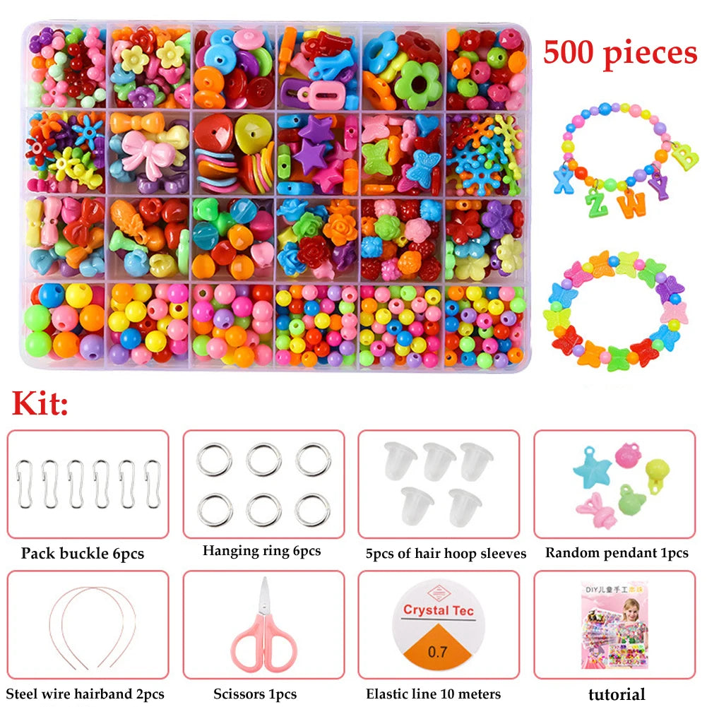 500pcs DIY Bracelet and Necklace Beads