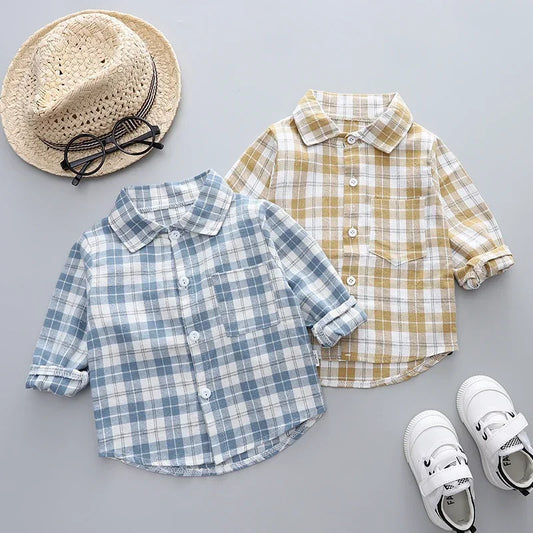 Toddler Boys Plaid Button-Up Collar Shirt 9M-5T