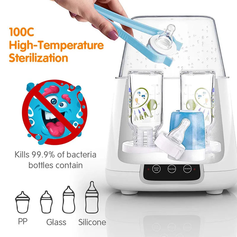 6-in-1 Baby Bottle Sterilizer & Warmer – Multi-Function Automatic Thermostat