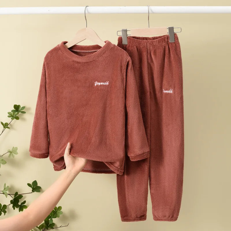 2-Piece Fleece Long Sleeve Pajama Set