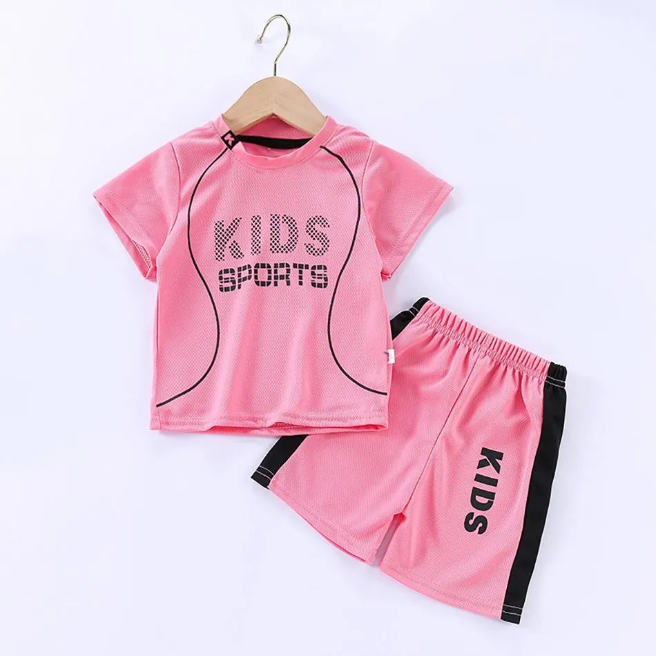 Kids Sports Breathable Summer Matching Set 12M-12Y