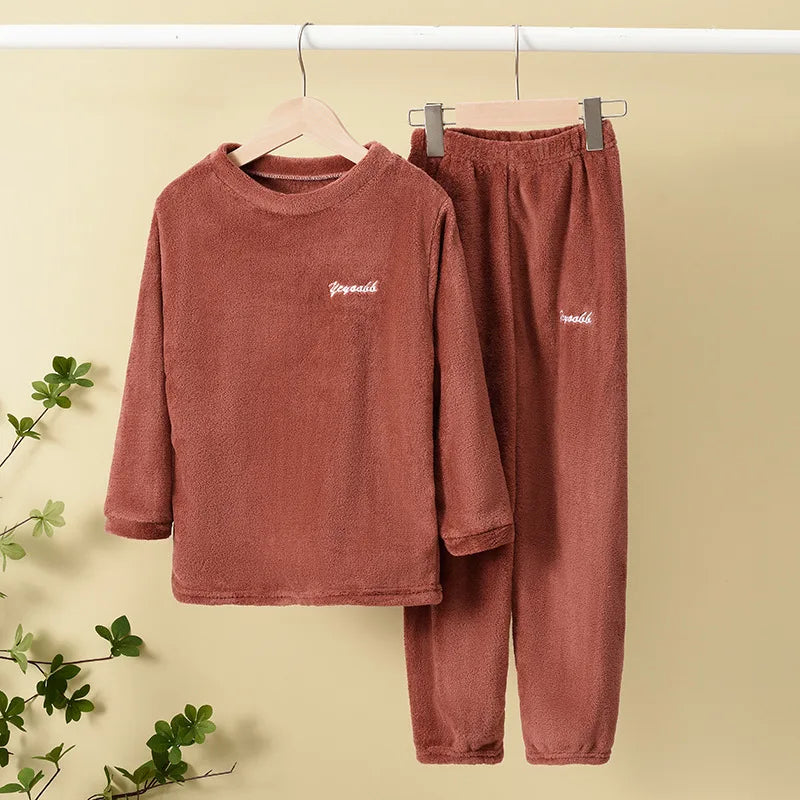 2-Piece Fleece Long Sleeve Pajama Set