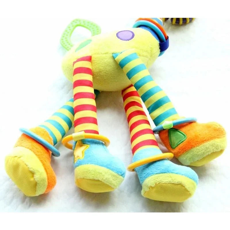 Giraffe Plush Rattle Teething Hanging Toy