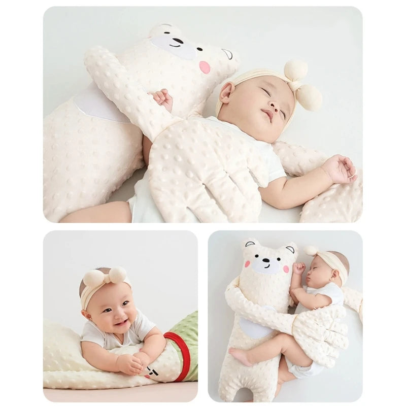 Cartoon Bear Baby Sleep Aid – Soothing Hand Pillow and Without Music Options 🧸💤