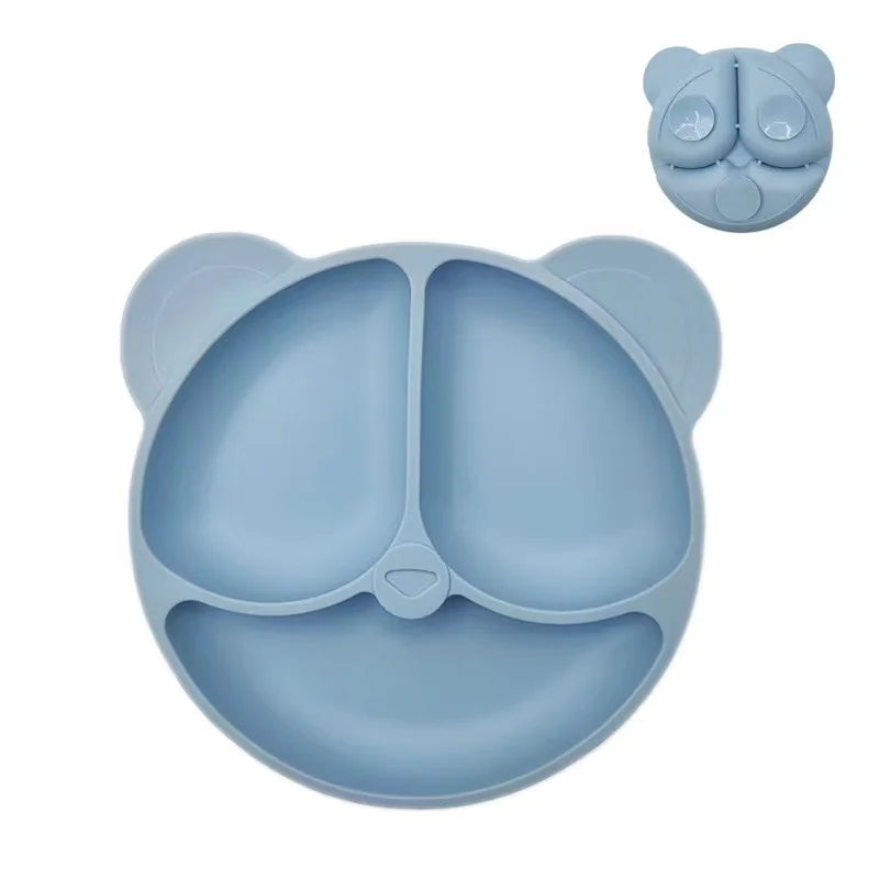 Baby Safe Silicone Dining Plate with Suction – Animal Shaped Bowl