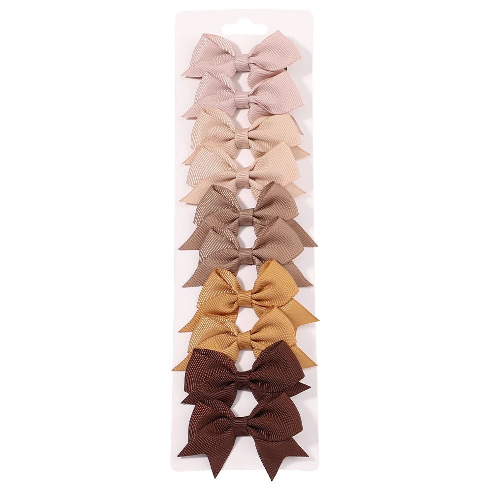 10-Piece Set Ribbon Bowknot Hair Clips