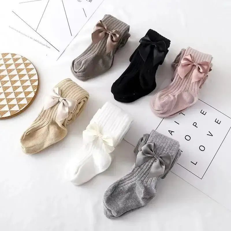 Girls Bowknot Thigh High Socks