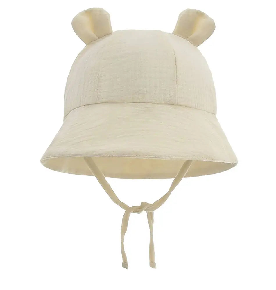 Soft Cotton Baby Bucket Hat with Ears