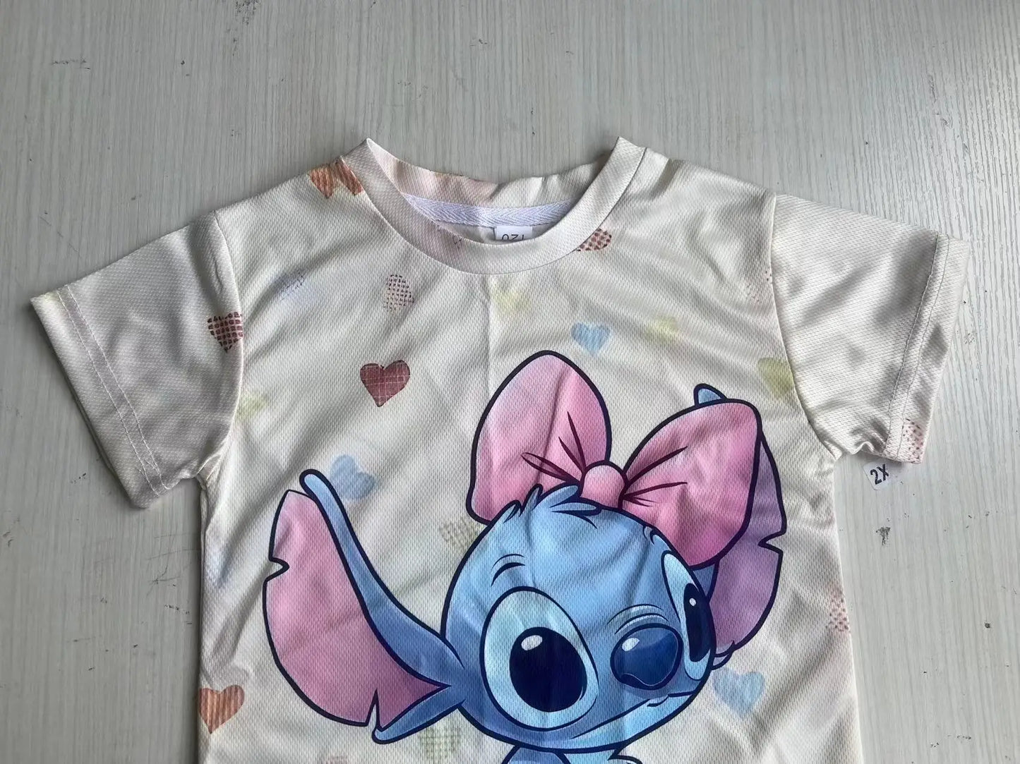 Summer Kids Stitch Print Short-Sleeve T-Shirt