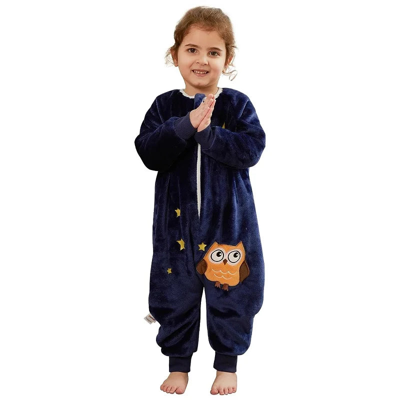 Children's Animal Embroidery Zip Up Sleeper 12M-6Y