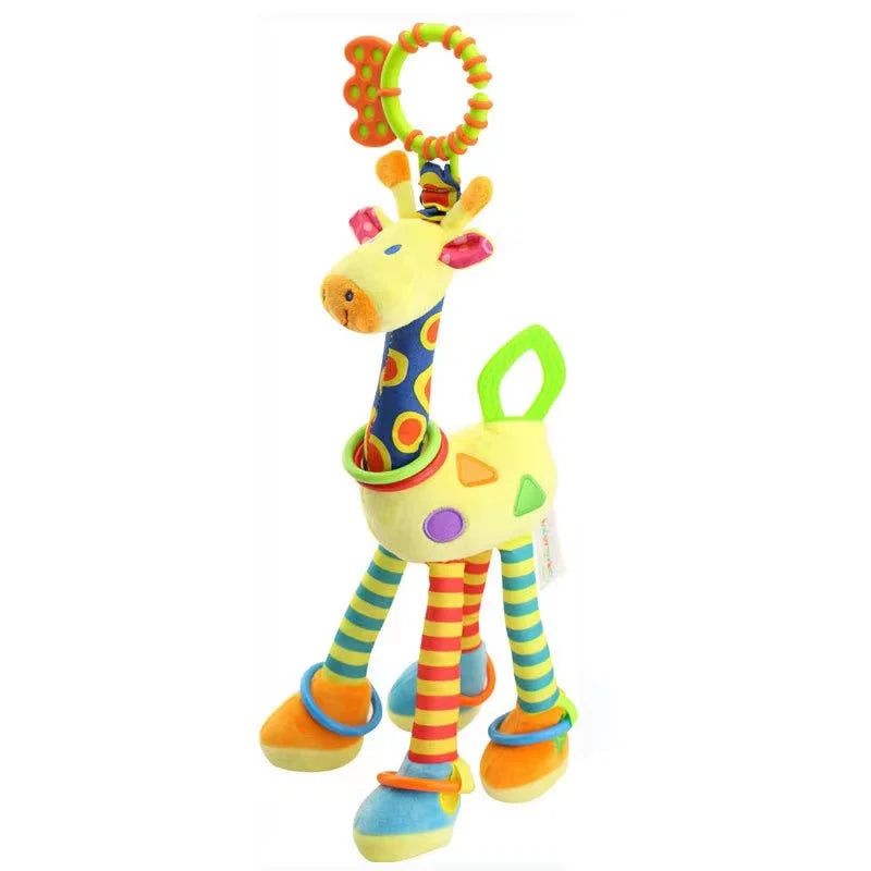 Giraffe Plush Rattle Teething Hanging Toy