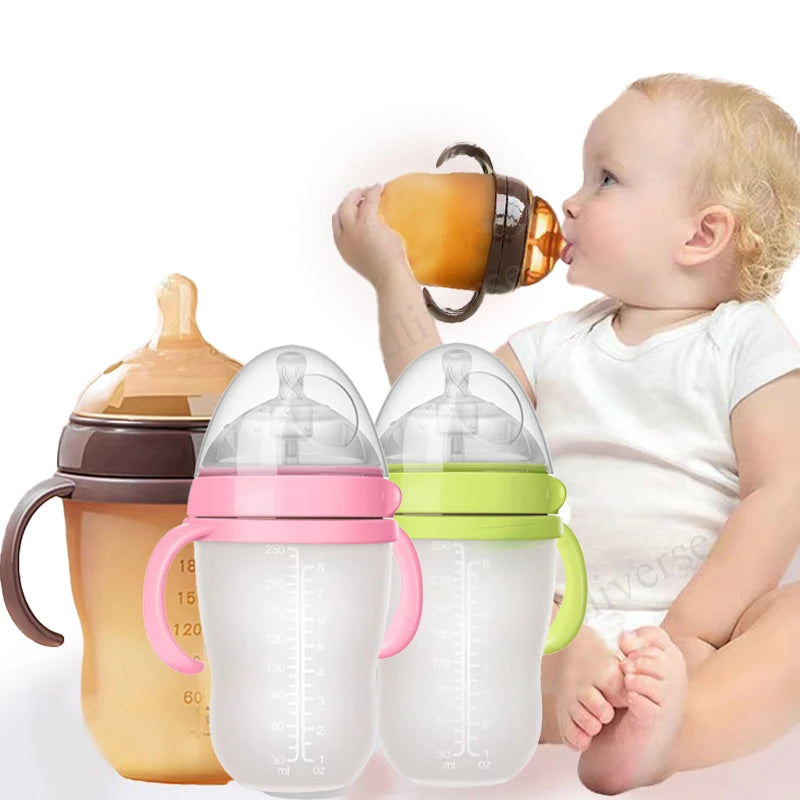 Baby Bottle with Silicone Handle 150ml 240ml