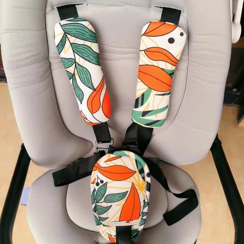 3PCS Baby Car Seat & Stroller Shoulder Pad Set – Soft Seat Belt Covers for Extra Comfort & Protection 🚗👶