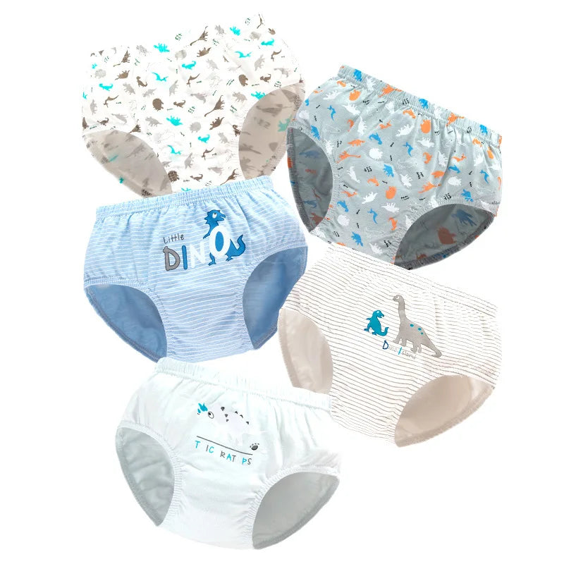 3-Piece Boys' Dinosaur Print Underwear Set