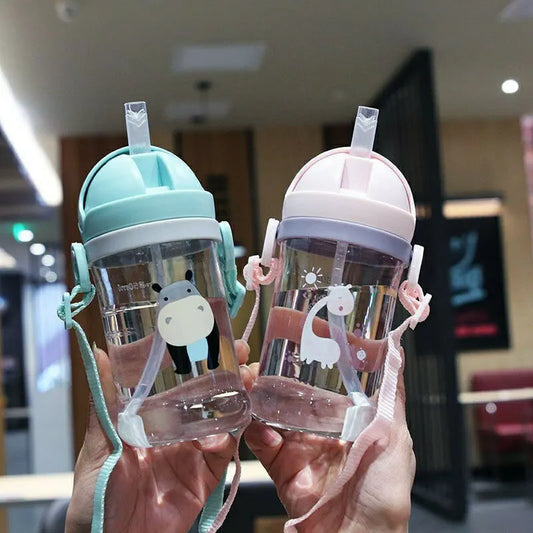 12oz Clear Sippy Cup with Straw