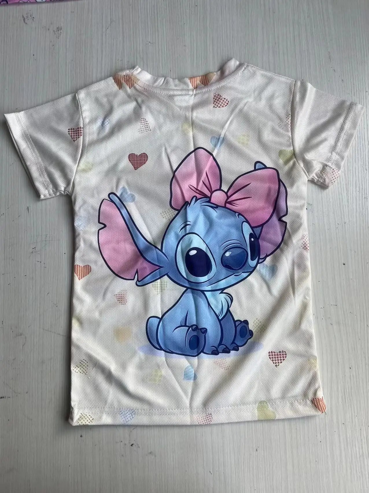 Summer Kids Stitch Print Short-Sleeve T-Shirt