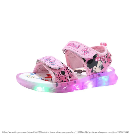 Disney Minnie Mouse LED Light Up Strap On Sandals