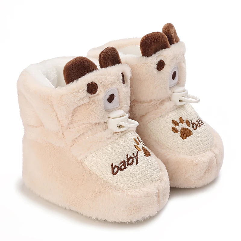 Infants Winter Teddy Bear Baby Booties