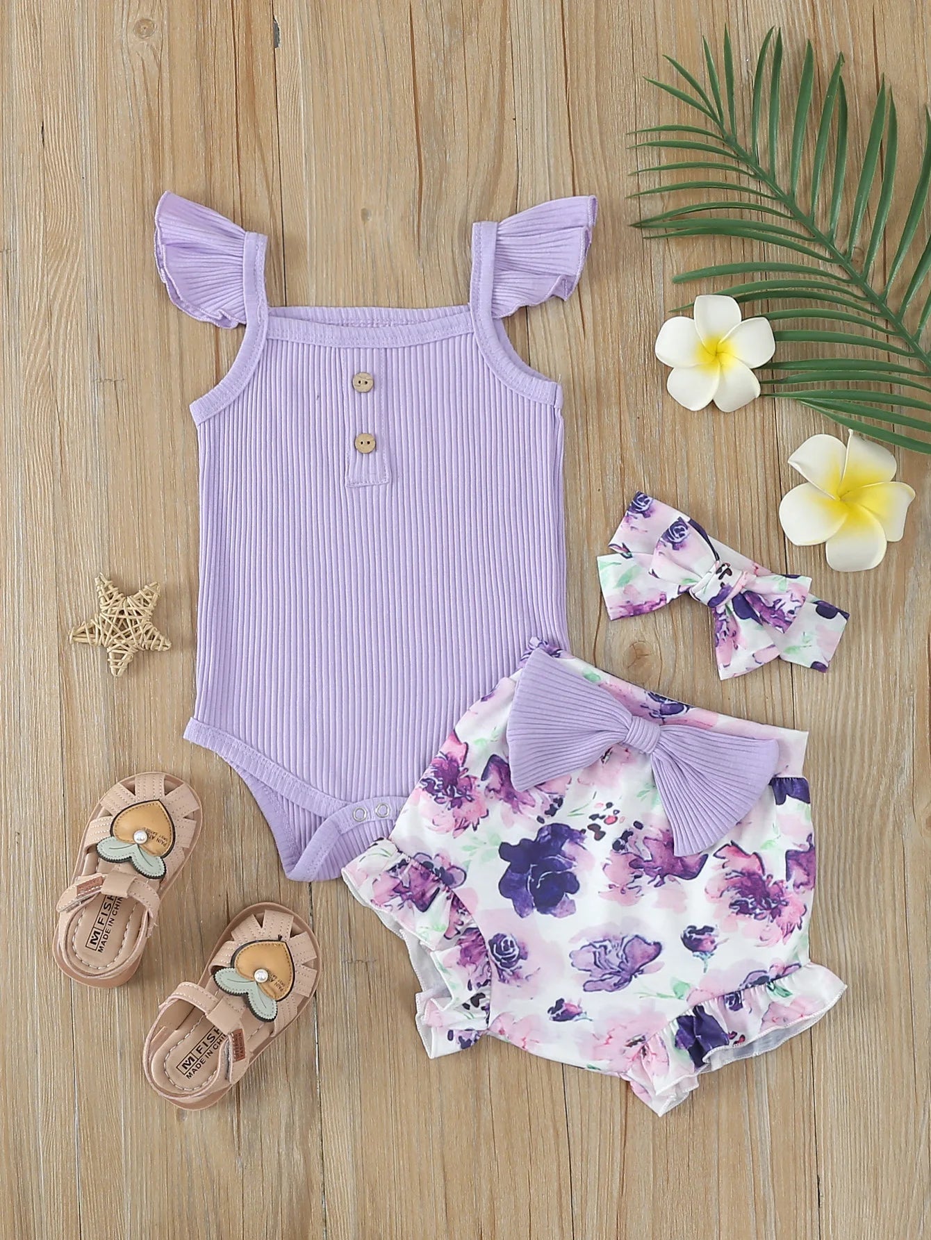 Summertime Floral Sleeveless 3pc Matching Set