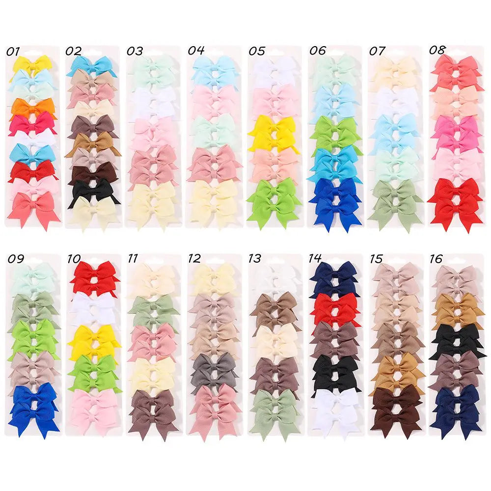 10-Piece Set Ribbon Bowknot Hair Clips