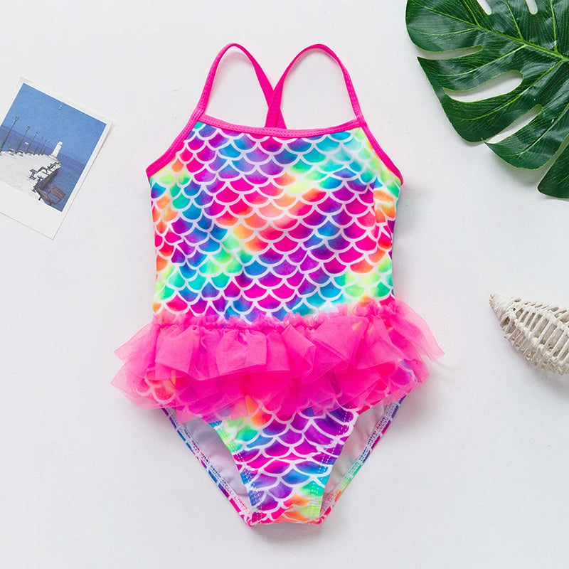 Girls' One Piece Mermaid Unicorn Swimsuits