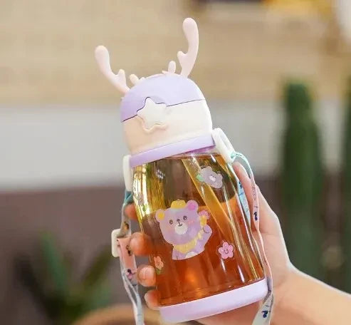 Leakproof Antler Sippy Cup with Straw