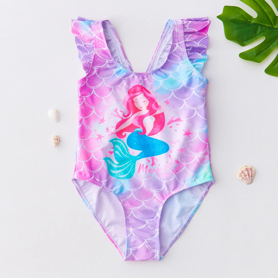 Girls' One Piece Mermaid Unicorn Swimsuits