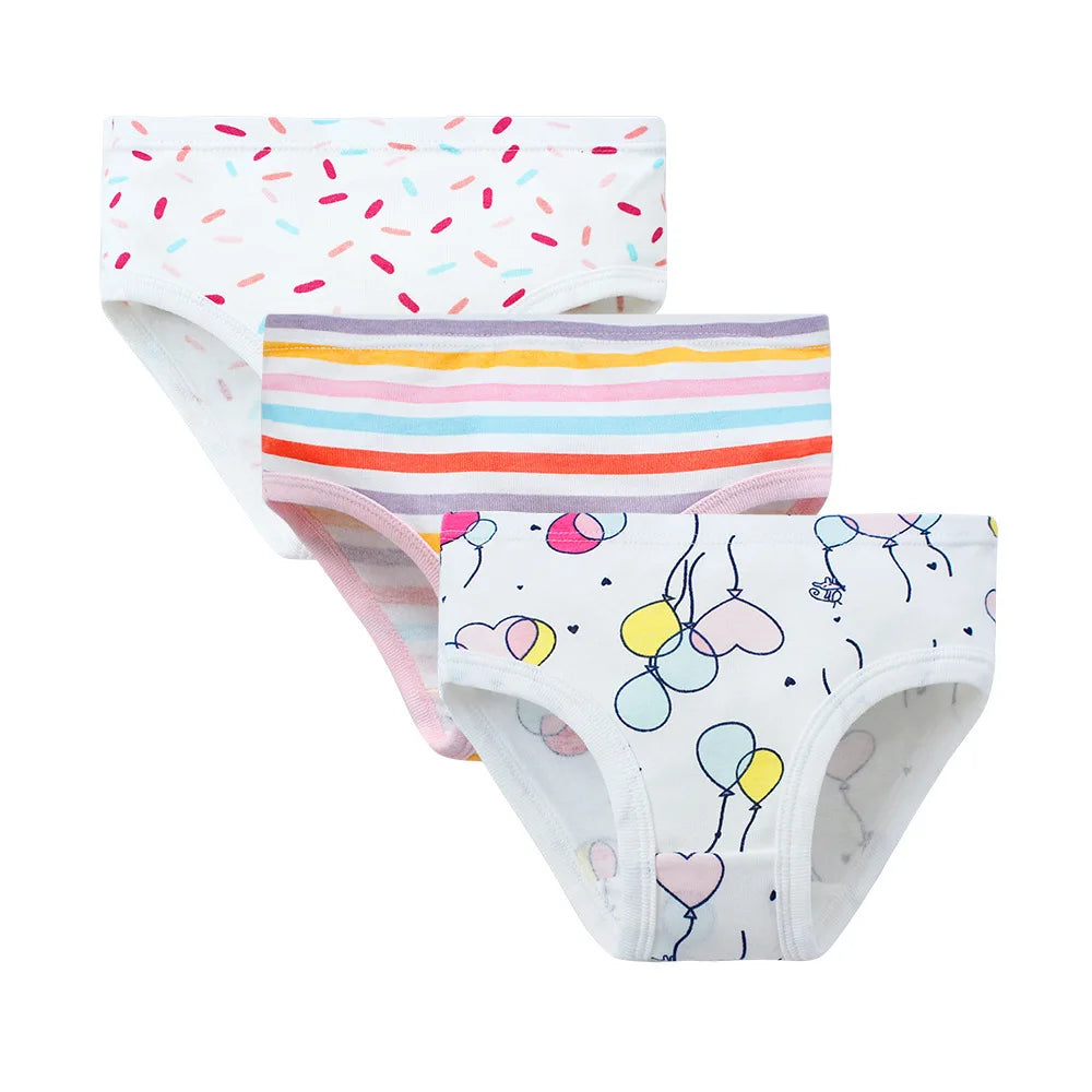 3-Piece Pack Girls' Cotton Panties