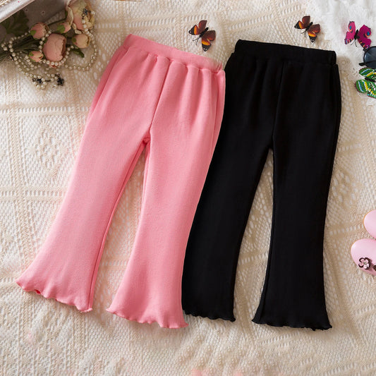 Girls' Flared Pants – Stylish & Comfy Stretch Trousers for Autumn & Winter 🍂❄️