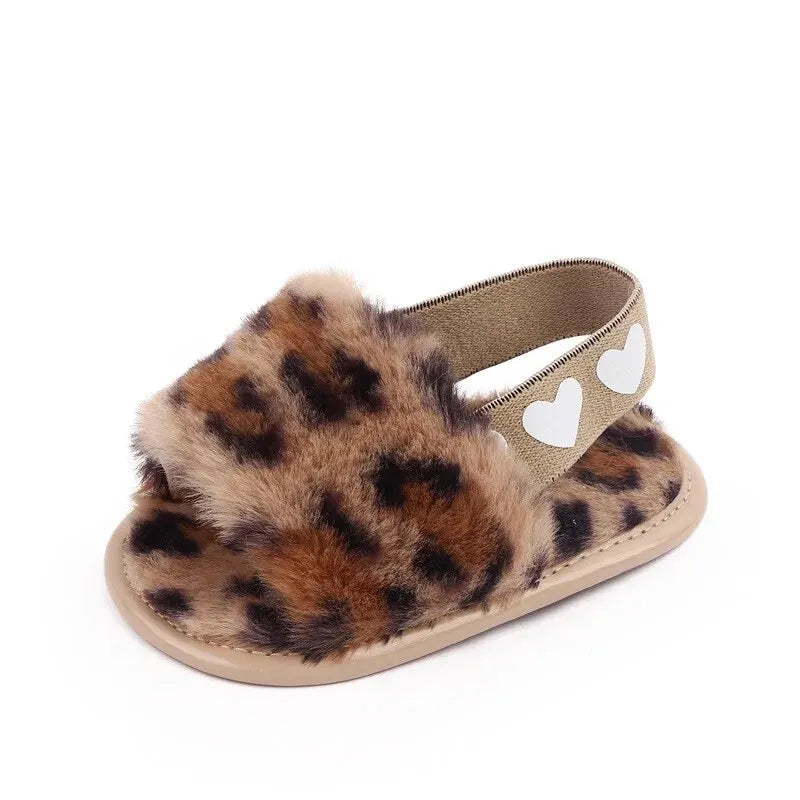 Infant Girls' Fur Flat Sandals