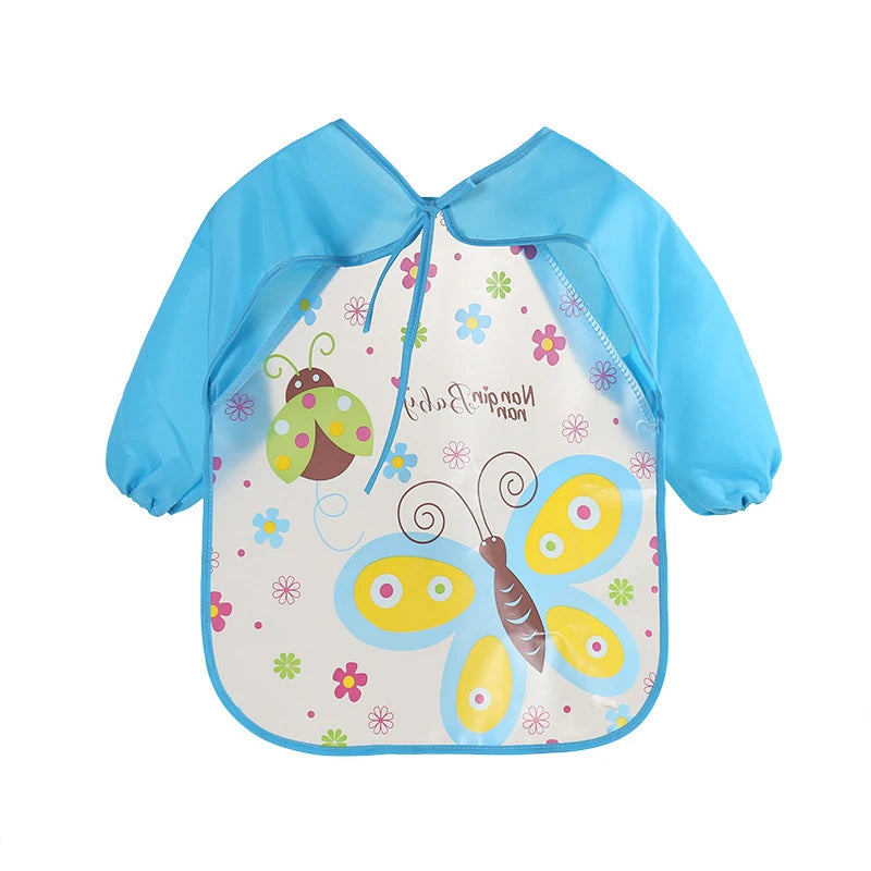 0-3 Years Baby Waterproof Long-Sleeve Wearable Feeding Bib