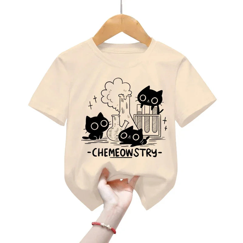 Chemeowstry Classic Children's T-Shirt – Cute Science Cat Tee