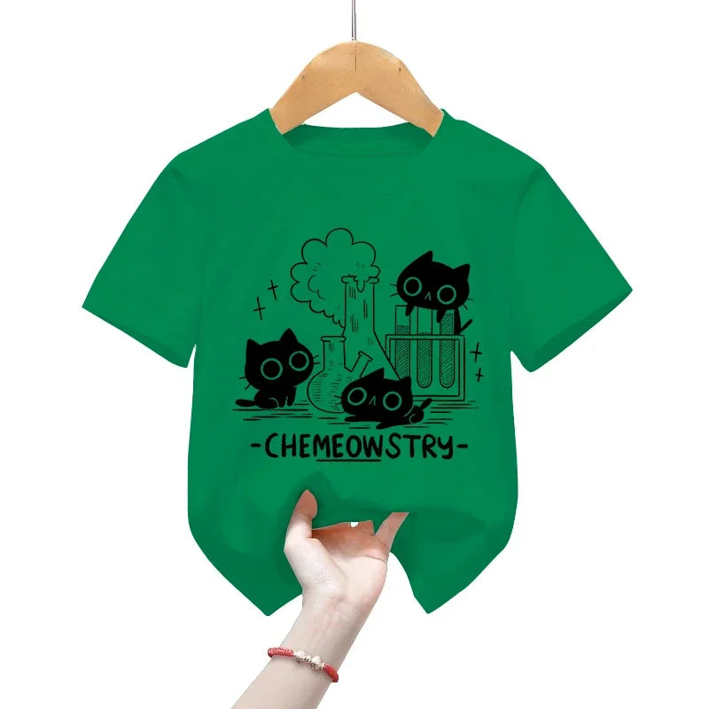 Chemeowstry Classic Children's T-Shirt – Cute Science Cat Tee