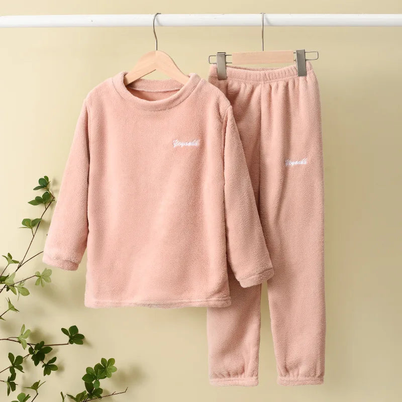 2-Piece Fleece Long Sleeve Pajama Set