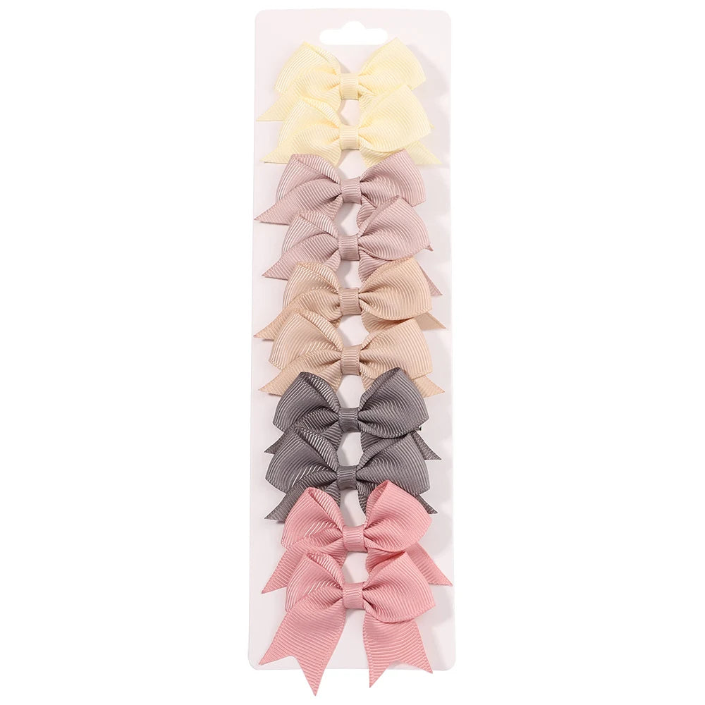 10-Piece Set Ribbon Bowknot Hair Clips