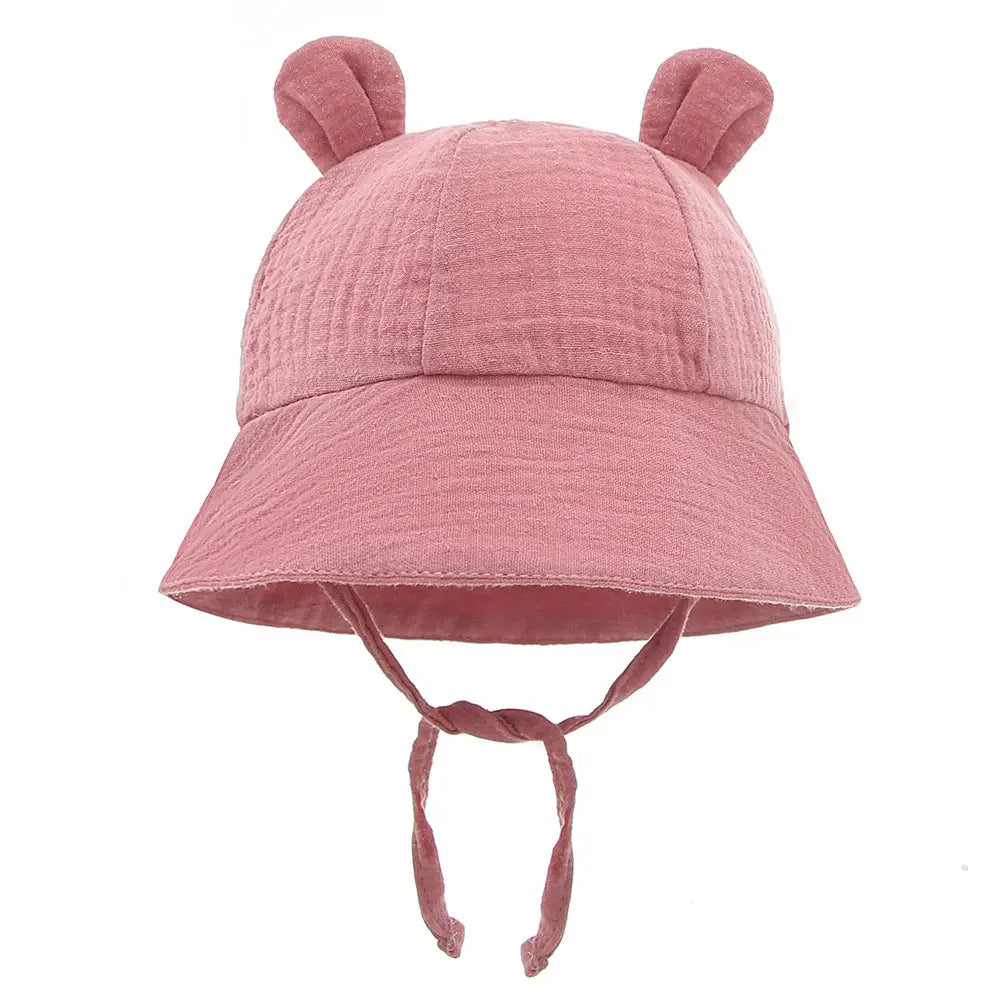 Soft Cotton Baby Bucket Hat with Ears