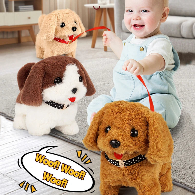 Electronic Walking and Barking Plush Dog Toy