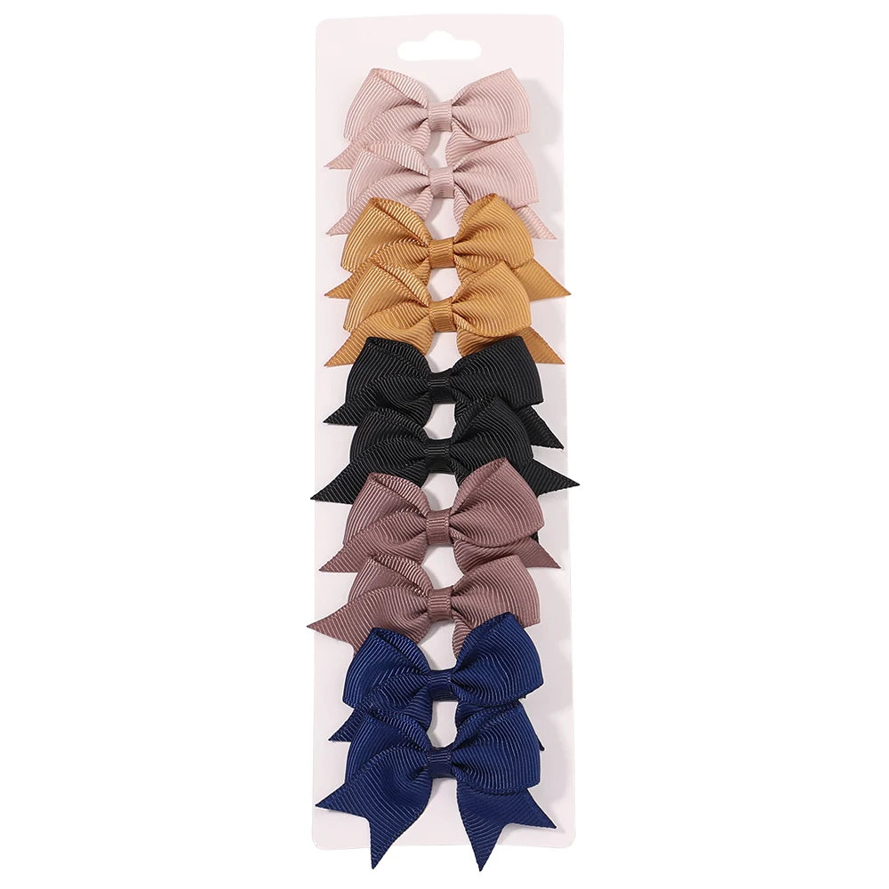 10-Piece Set Ribbon Bowknot Hair Clips