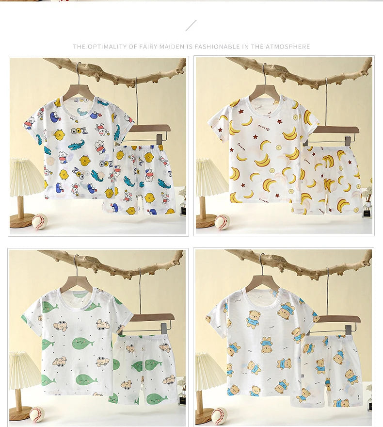 Short Sleeve Space Pajama Set 12M-8Y